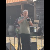 Performing live - Rob on Flugelhorn with Michael on Guitar